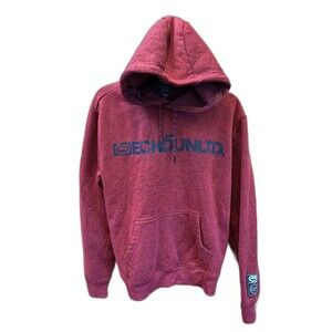 Ecko Unltd Men M Red Black Spell Out Rhino Logo Hoodie Kangaroo Pocket Pullover